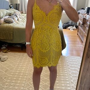 Huxley and Harper lace yellow dress
